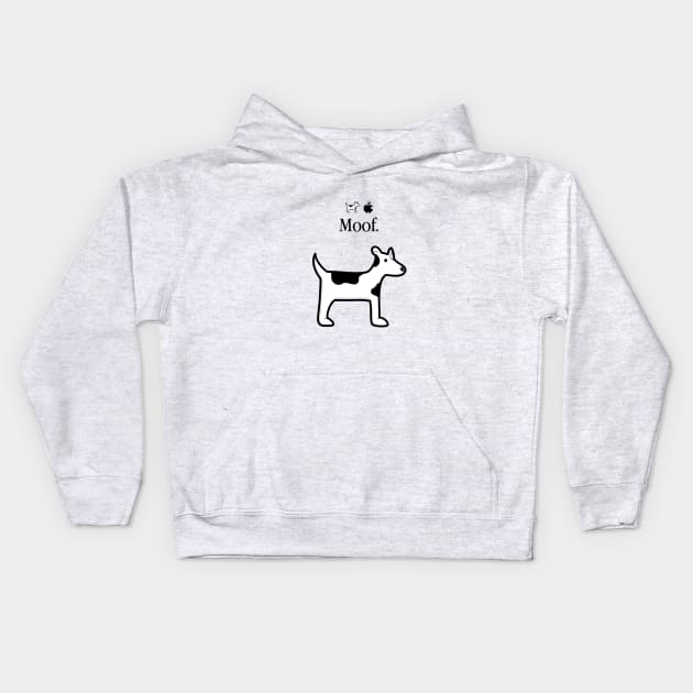 Moof Dog Kids Hoodie by RRigamondi